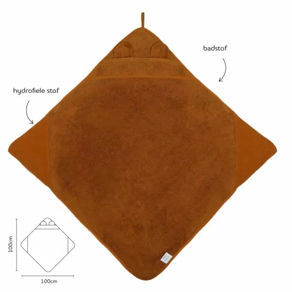 2-in-1 badcape caramel afmetingen
