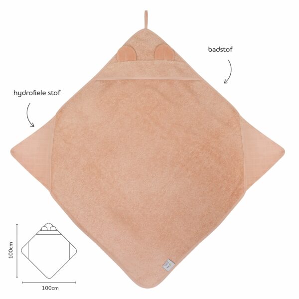 2-in-1 badcape roze afmetingen