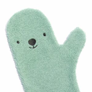 Baby shower glove groen zoom-in