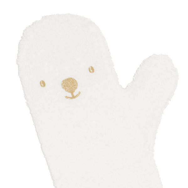 Baby Shower Glove ingezoomd wit glamour