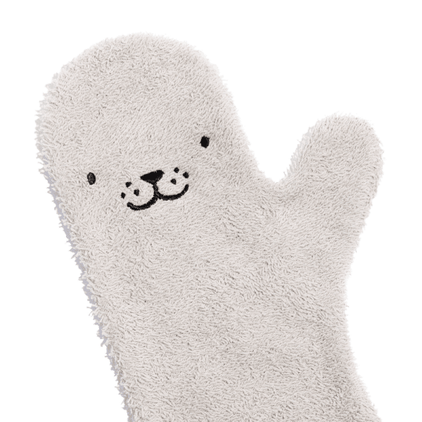 Baby Shower Glove ingezoomd grijs