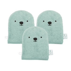 washanden-glamour-groen Washandje set van 3 groen