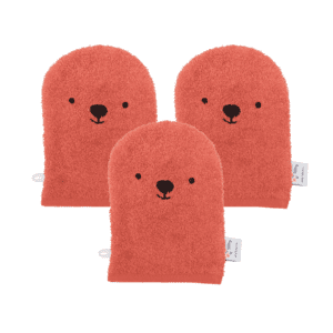 washanden-roodbruin Washandjes set van 3 roodbruin