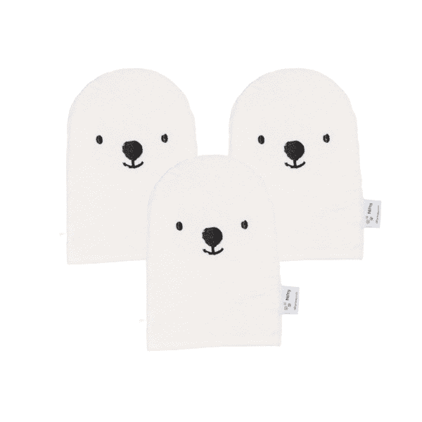 Washandjes set van 3 wit